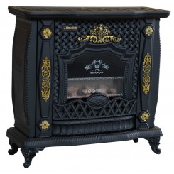 بخاری شومینه بهکاران طرح ماتریکس مشکی طلایی 30000