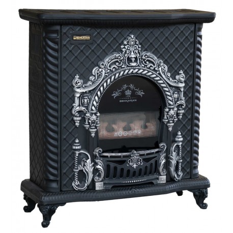 بخاری شومینه بهکاران طرح امپراطور مشکی کروم بهکاران 30000