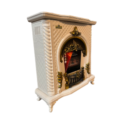 بخاری شومینه نیو پرنس سفید طلایی بهکاران