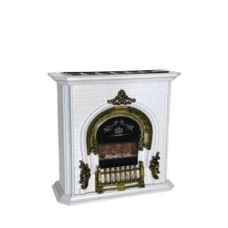 شومینه گازسوز طرح پرنس سفید طلائی